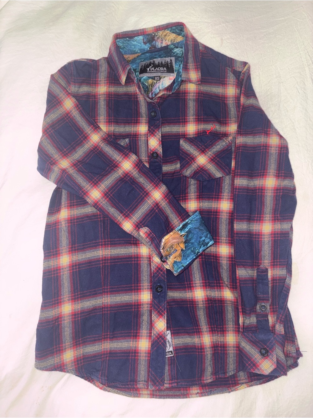 Women's Pladra Every Day Plaid Flannel Shirt in Navy and Pink
